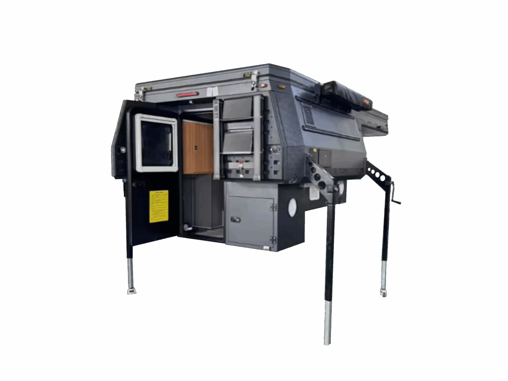Grizzly Pod camper on stand