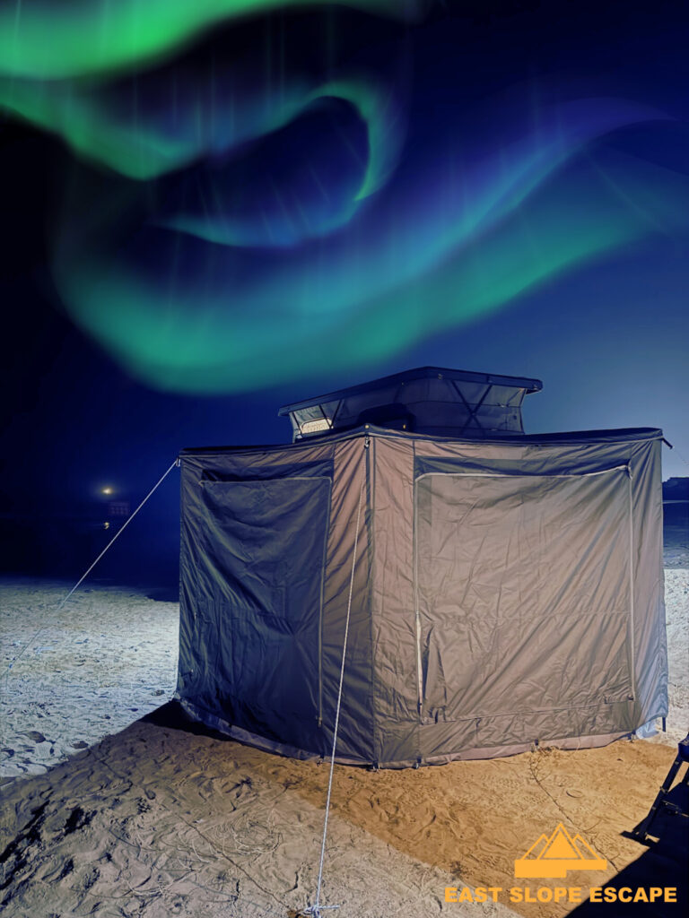 Tented with northern lights