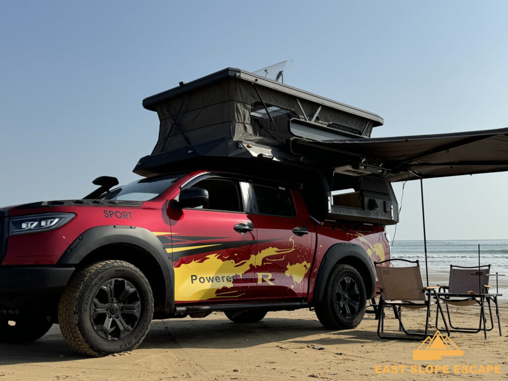 Ground Pod camper from side